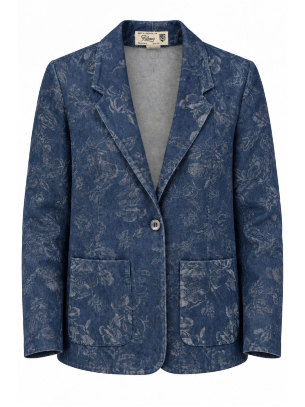 Vintage Y2K Filene’s Custom Reworked The Who Maximum R&B Denim Blazer Size 12